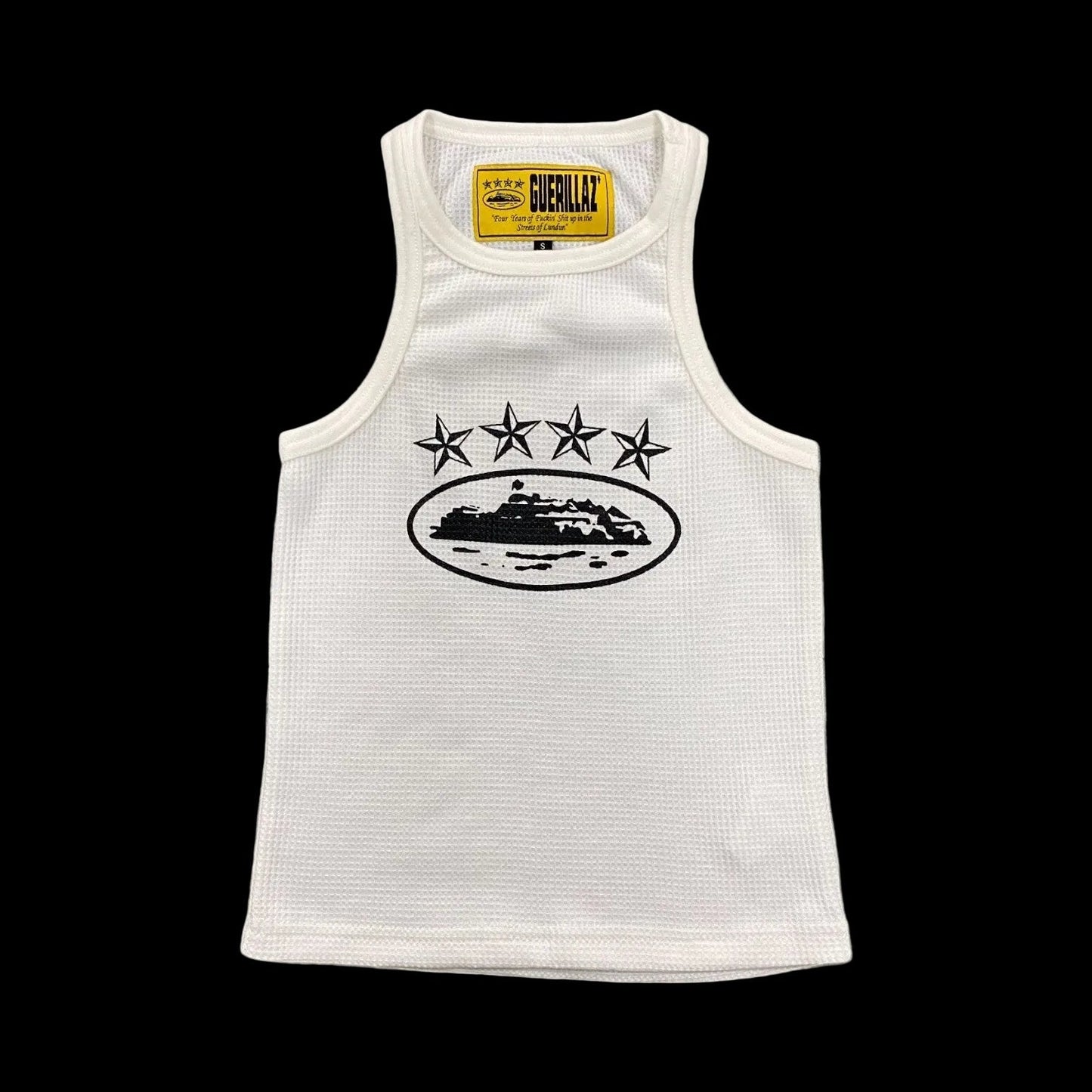 Corteiz Alcatraz 4 Star Tank Top White (UNISEX)