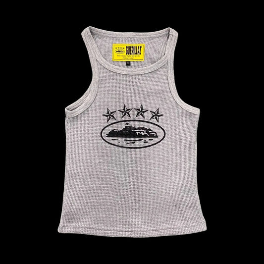 Corteiz Alcatraz 4 Star Ladies Tank Top Grey